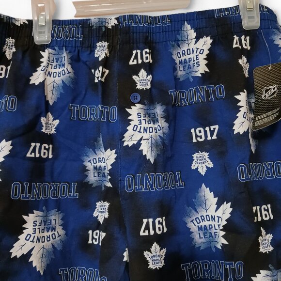 NWT Toronto Maple Leafs Officially Licensed NHL Cotton Boxer Shorts Mens L - Picture 2 of 11